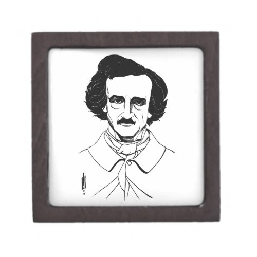 Portrait of Edgar Allan Poe Jewelry Box