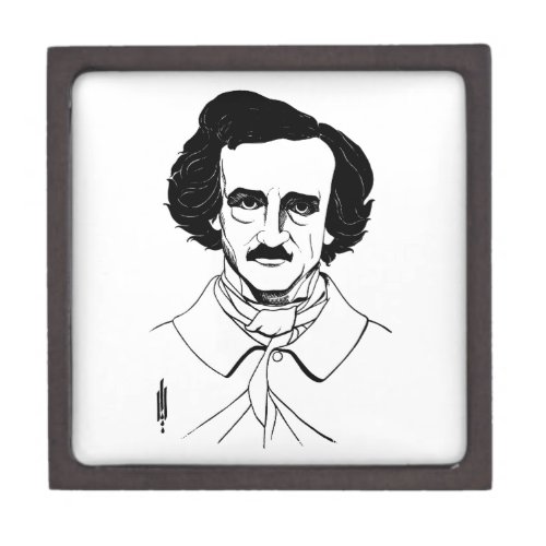 Portrait of Edgar Allan Poe Keepsake Box