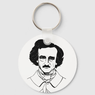 Portrait of Edgar Allan Poe Keychain