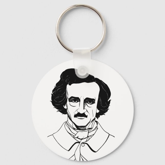 Portrait of Edgar Allan Poe Keychain (Front)