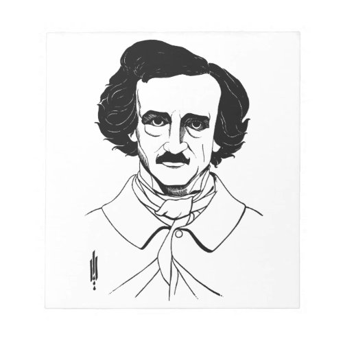 Portrait of Edgar Allan Poe Notepad