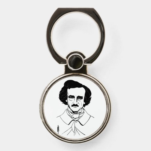 Portrait of Edgar Allan Poe Phone Ring Stand