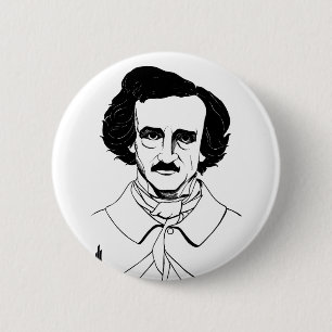 Portrait of Edgar Allan Poe Pinback Button