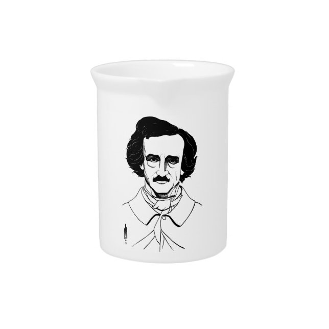 Portrait of Edgar Allan Poe Pitcher (Front)