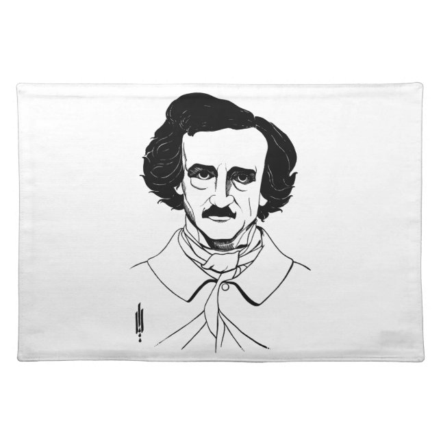 Portrait of Edgar Allan Poe Placemat (Front)
