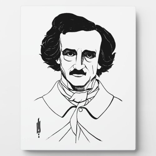 Portrait of Edgar Allan Poe Plaque