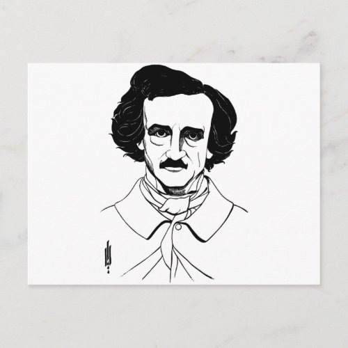 Portrait of Edgar Allan Poe Postcard