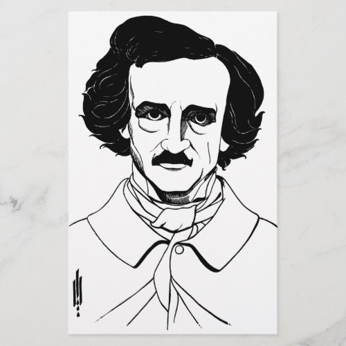 Portrait of Edgar Allan Poe Stationery