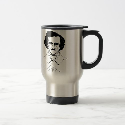 Portrait of Edgar Allan Poe Travel Mug