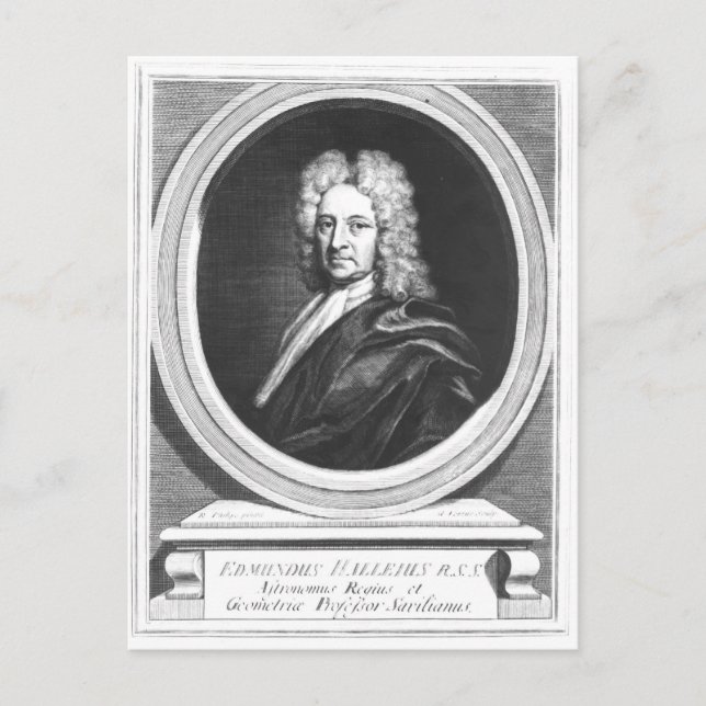 Portrait of Edmond Halley Postcard (Front)