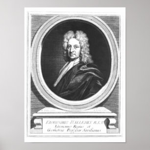 Portrait of Edmond Halley Poster