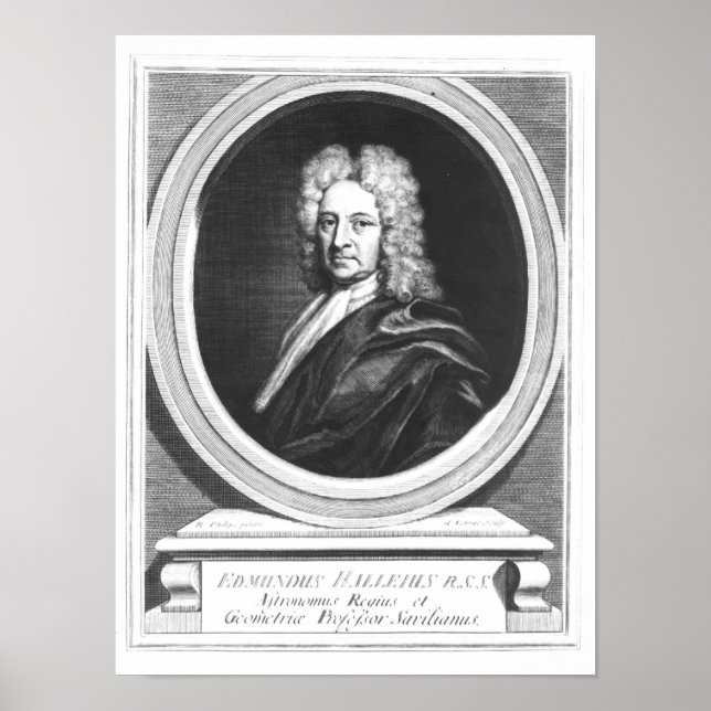 Portrait of Edmond Halley Poster (Front)