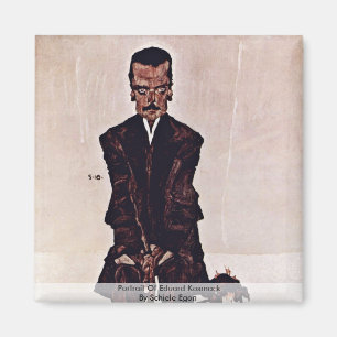 Portrait Of Eduard Kosmack By Schiele Egon Magnet