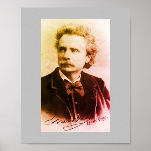 Portrait of Edvard Grieg Poster