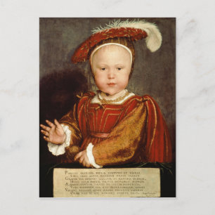Portrait of Edward VI as a child, c.1538 Postcard