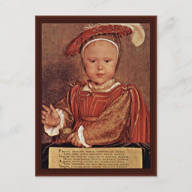 Portrait Of Edward Vi. As A Child Postcard (Front)