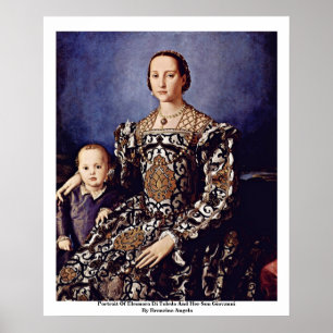 Portrait Of Eleonora Di Toledo By Bronzino Angelo Poster