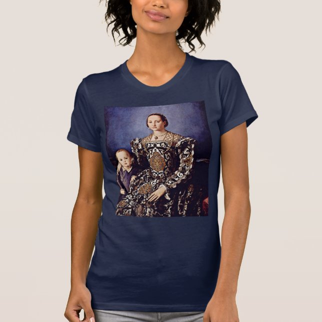 Portrait Of Eleonora Di Toledo  By Bronzino Angelo T-Shirt (Front)