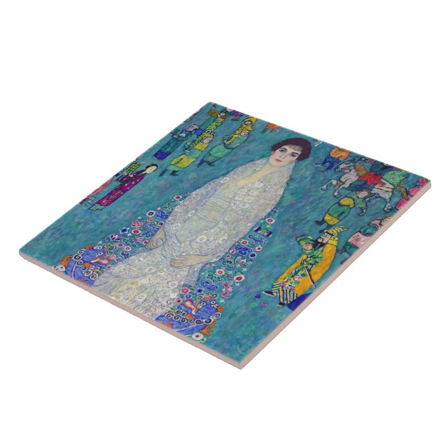 Portrait of Elisabeth Lederer, Gustav Klimt Ceramic Tile (Side)