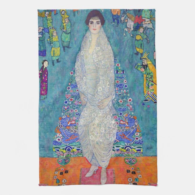 Portrait of Elisabeth Lederer, Gustav Klimt Kitchen Towel (Vertical)