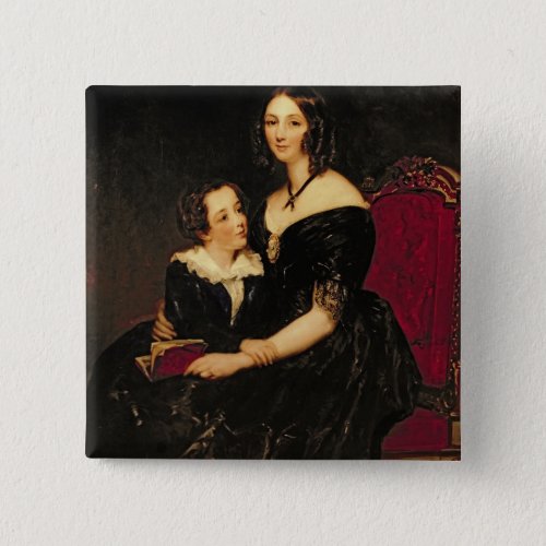 Portrait of Eliza Boardman and her son Robert 18 Button