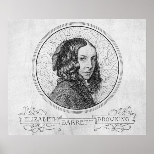 Portrait of Elizabeth Barrett Browning Poster (Front)