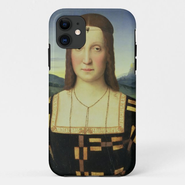 Portrait of Elizabeth Gonzaga, c.1504 (oil on pane Case-Mate iPhone Case (Back)