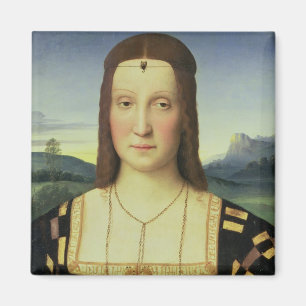 Portrait of Elizabeth Gonzaga, c.1504 (oil on pane Magnet