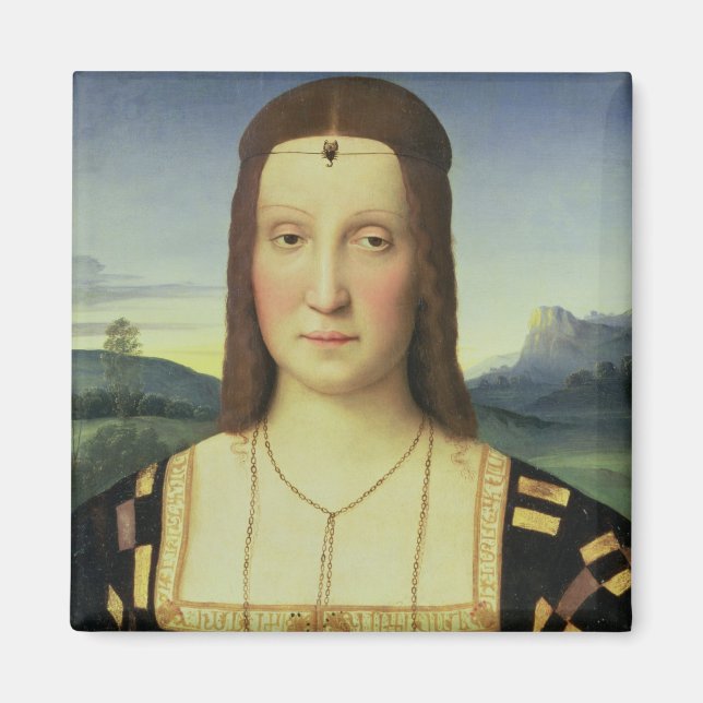 Portrait of Elizabeth Gonzaga, c.1504 (oil on pane Magnet (Front)