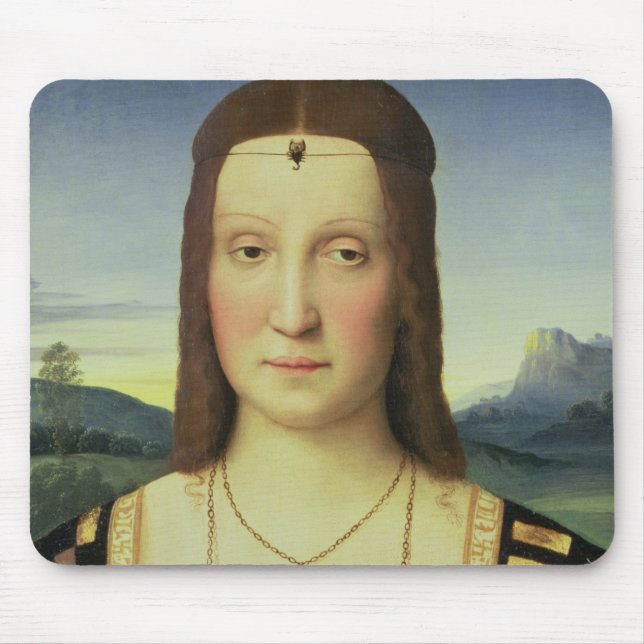 Portrait of Elizabeth Gonzaga, c.1504 (oil on pane Mouse Pad (Front)