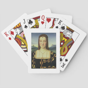 Portrait of Elizabeth Gonzaga, c.1504 (oil on pane Poker Cards