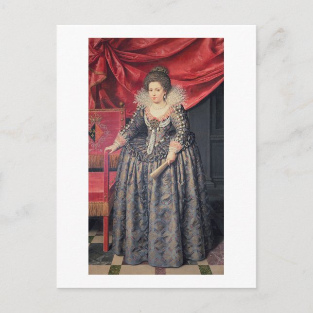 Portrait of Elizabeth of France (1602-44) daughter Postcard (Front)