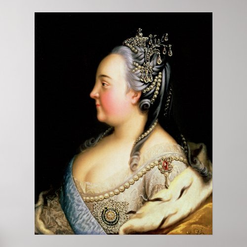 Portrait of Elizabeth Petrovna  Empress Poster