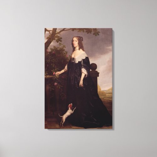 Portrait of Elizabeth Queen of Bohemia Canvas Print