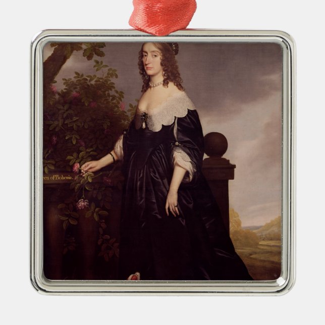 Portrait of Elizabeth, Queen of Bohemia Metal Ornament (Front)