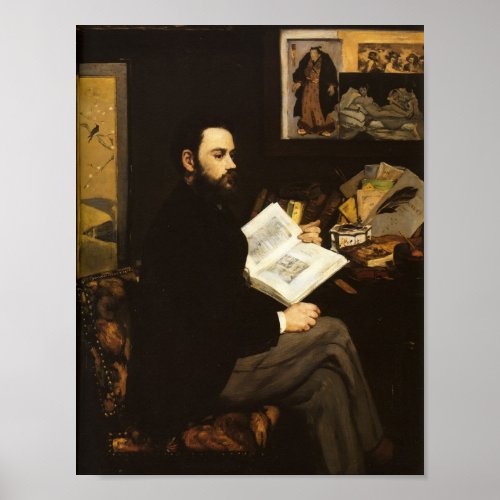 Portrait of Emile Zola by Manet _ Poster