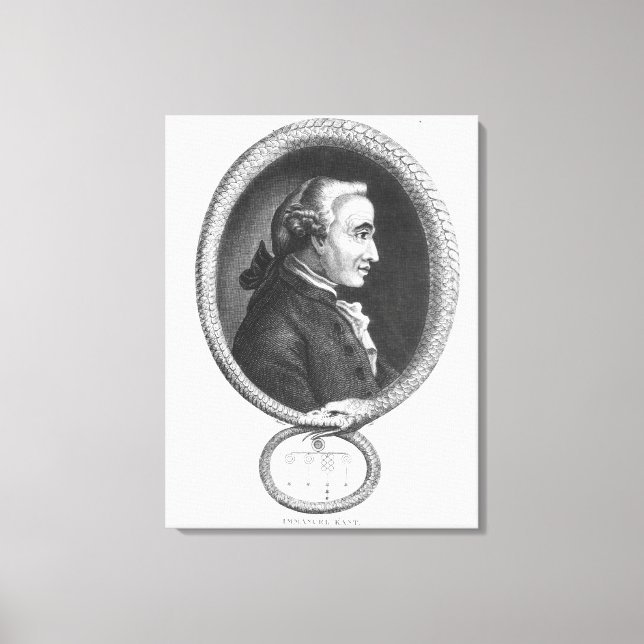 Portrait of Emmanuel Kant 2 Canvas Print (Front)