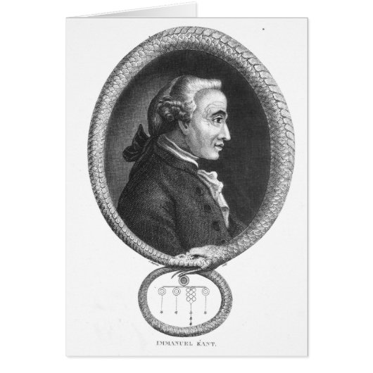 Portrait of Emmanuel Kant 2 Cards (Front)