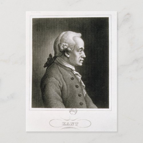 Portrait of Emmanuel Kant  German philosopher Postcard