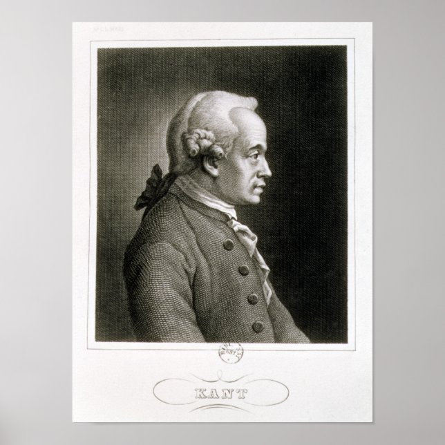 Portrait of Emmanuel Kant , German philosopher Poster (Front)