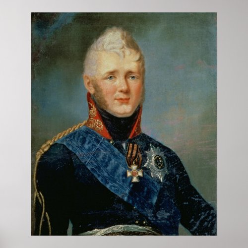 Portrait of Emperor Alexander I Poster