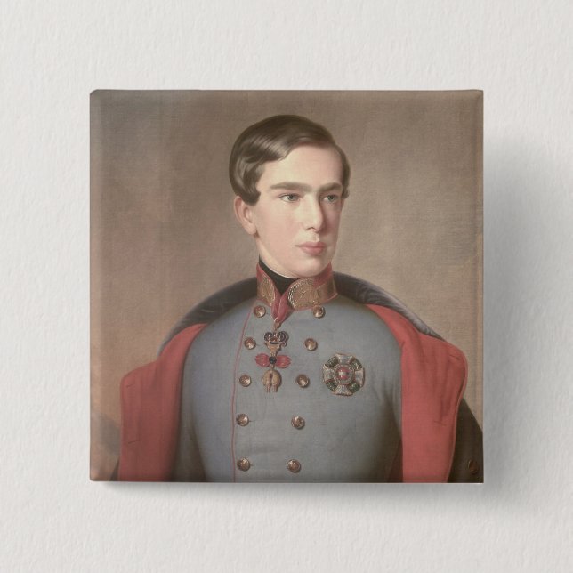 Portrait of Emperor Franz Joseph of Austria Pinback Button (Front)