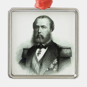 Portrait of Emperor Maximilian of Mexico, 1864 Metal Ornament