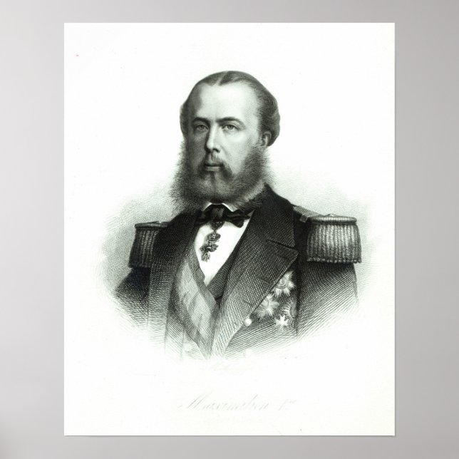 Portrait of Emperor Maximilian of Mexico, 1864 Poster (Front)