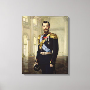 Portrait of Emperor Nicholas II, 1900 Canvas Print