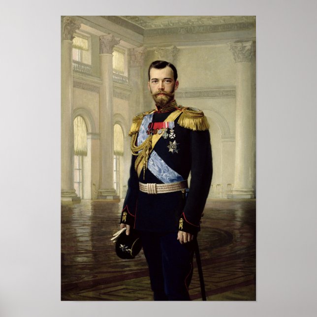 Portrait of Emperor Nicholas II, 1900 Poster (Front)