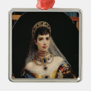 Portrait of Empress Maria Fyodorovna Metal Ornament