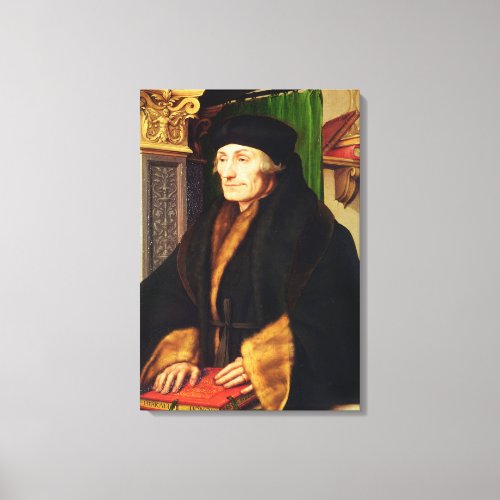 Portrait of Erasmus 1523 Canvas Print