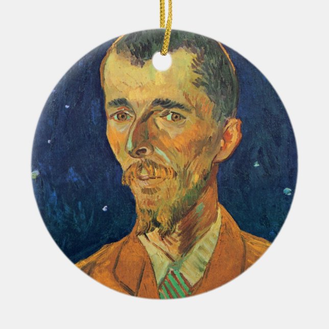 Portrait of Eugene Boch by Vincent van Gogh Ceramic Ornament (Front)