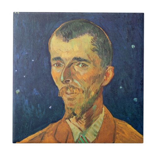 Portrait of Eugene Boch by Vincent van Gogh Ceramic Tile